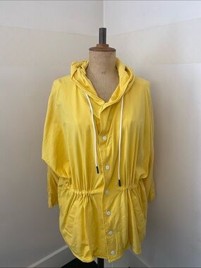Katie Sturino x Stitch Fix Yellow Hooded Utility Jacket Size Large